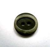 B16437 15mm Frosted Forest Green Soft Sheen 2 Hole Button - Ribbonmoon