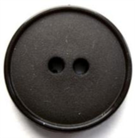 B17378 23mm Dark Brown Matt Centre 2 Hole Button - Ribbonmoon