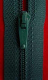 Z0462 41cm Deep Hunter Green Nylon Lightweight Closed End Zip - Ribbonmoon