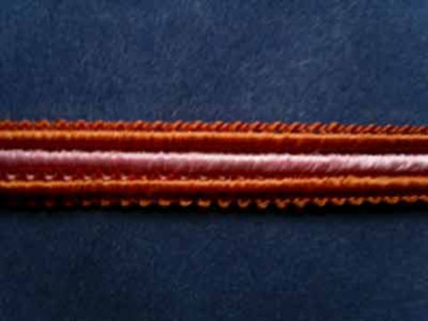 FT1218 10mm Rich Sable Brown and Dark Rose Pink Corded Braid - Ribbonmoon