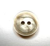 B16331 15mm Pearlised Tonal Pale Grey Shimmery 2 Hole Button - Ribbonmoon