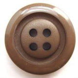 B5259 22mm Misty Brown Matt Centre 4 Hole Button - Ribbonmoon