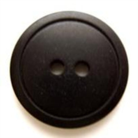 B6343 20mm Black Bone Sheen 2 Hole Button - Ribbonmoon