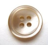 B5735 15mm Pale Ecru Pearlised Tonal 4 Hole Button - Ribbonmoon