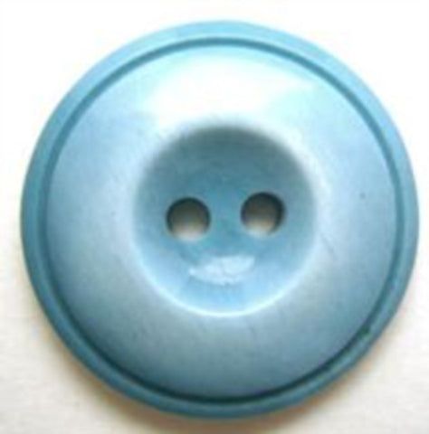 B7664 23mm Frosted Turquoise Blue Gloss 2 Hole Button - Ribbonmoon