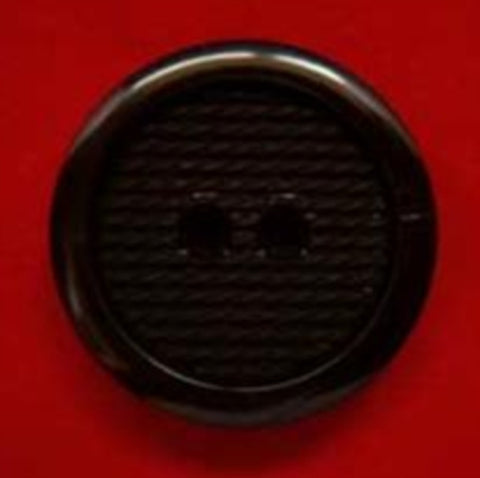 B4857 20mm Black Textured Matt Centre 2 Hole Button - Ribbonmoon