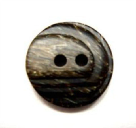 B15880 18mm Dark Brown and Beige Gloss Chunky 2 Hole Button - Ribbonmoon