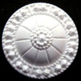B6222 23mm White Domed and Textured Shank Button - Ribbonmoon