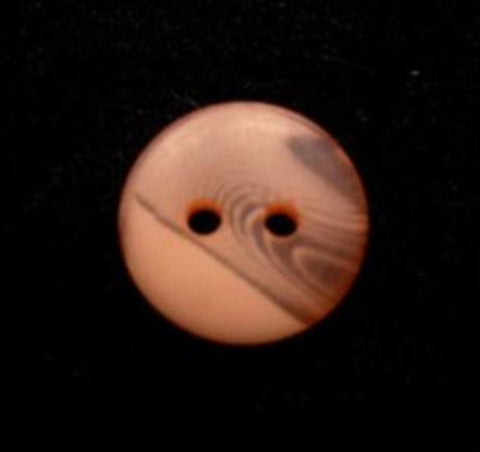 B10184 14mm Tonal Peach Melba Soft Sheen 2 Hole Button - Ribbonmoon