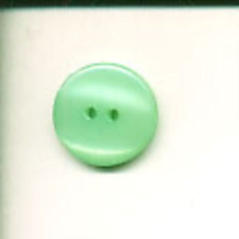 B12559 18mm Mint Green Pearlised Polyester 2 Hole Button - Ribbonmoon