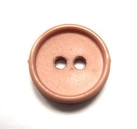 B11238 16mm Pastel Walnut Brown Matt Centre 2 Hole Button - Ribbonmoon