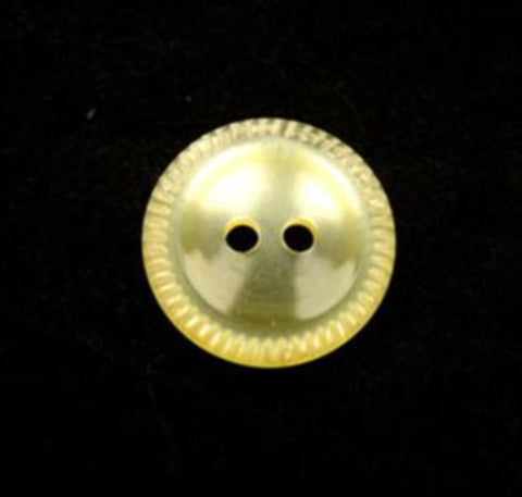 B17726 16mm Lemon Tint Polyester Mill Edge 2 Hole Button - Ribbonmoon