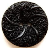 B8238L 25mm Black Textured Nylon 2 Hole Button