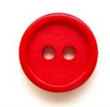 B5792 14mm Poppy Red Matt Centre 2 Hole Button - Ribbonmoon