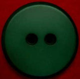 B4844 34mm Hunter Green and Black Matt 2 Hole Button - Ribbonmoon