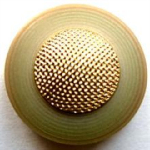 B10989 23mm Gilded Gold Metallic Centre, Beige and Iridescent Rim - Ribbonmoon