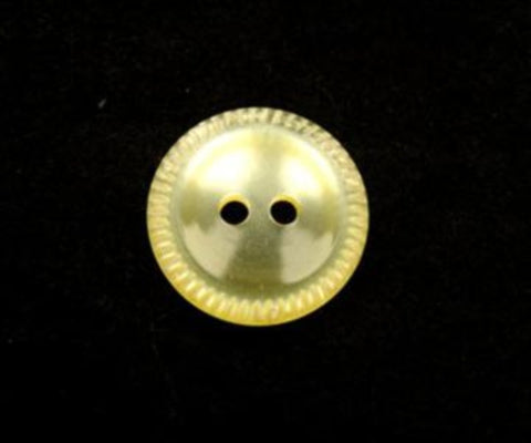 B17725 11mm Lemon Tint Polyester Mill Edge 2 Hole Button - Ribbonmoon