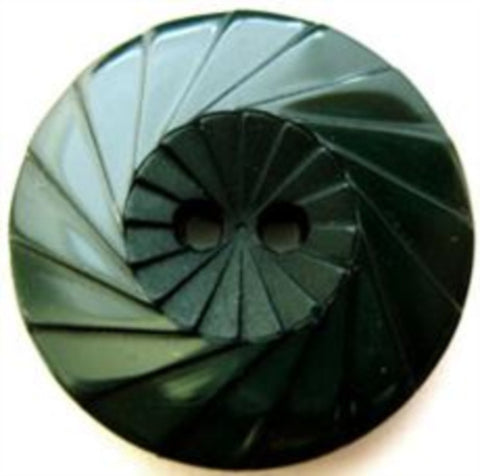 B7611 25mm Forest Green High Gloss and Matt Centre 2 Hole Button - Ribbonmoon