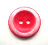 B12168 19mm Frosted Geranium Red Gloss 2 Hole Button - Ribbonmoon