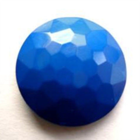 B11715 20mm Royal Blue Domed Honeycomb Shank Button - Ribbonmoon