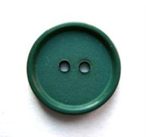 B17048 19mm English Forest Green Matt Centre 2 Hole Button - Ribbonmoon