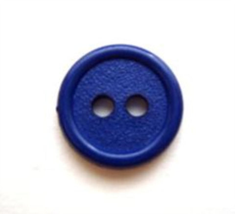 B8325 14mm Dark Royal Blue Matt Centre 2 Hole Button - Ribbonmoon