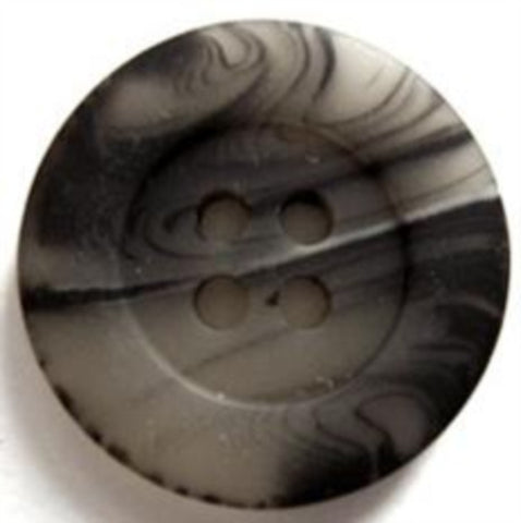 B6863 23mm Greys and Black Bone Sheen 4 Hole Button - Ribbonmoon