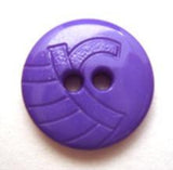 B7711 17mm Purple Gloss and Textured 2 Hole Button - Ribbonmoon