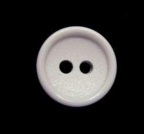 B4756 14mm Natural White Matt Centre 2 Hole Button - Ribbonmoon