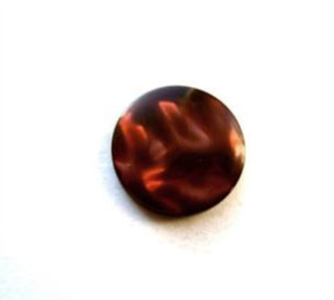 B8426 13mm Hot Chocolate Brown Pearlised Polyester Shank Button - Ribbonmoon