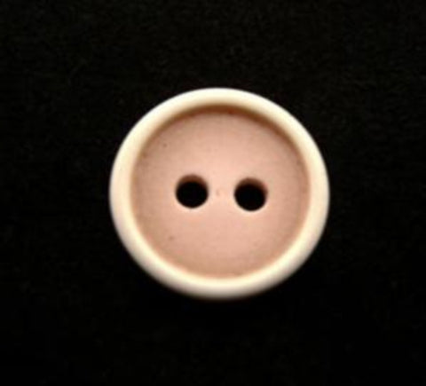 B12669 15mm Skin Pink and Natural White 2 Hole Button - Ribbonmoon