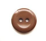 B13587 15mm Misty Brown High Gloss 2 Hole Button - Ribbonmoon