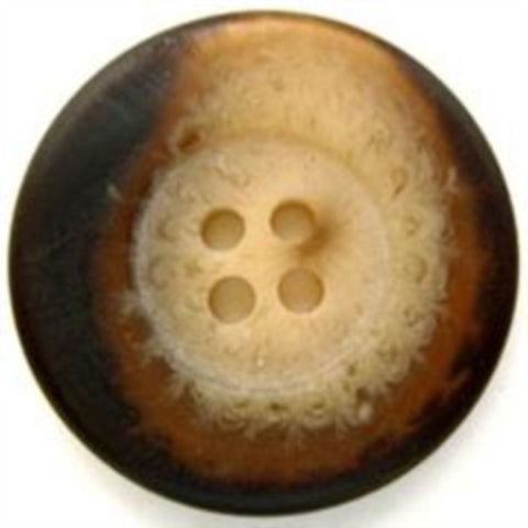 B5999 25mm Browns and Creams Bone Sheen 4 Hole Button - Ribbonmoon