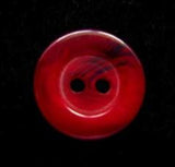 B4701 15mm Tonal Scarlet Berry High Gloss 2 Hole Button - Ribbonmoon