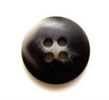 B6263 15mm Black and Natural Grey Soft Sheen 4 Hole Button - Ribbonmoon