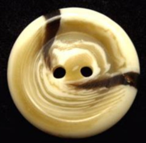 B15322 22mm Creamy Aaran Bone Sheen 2 Hole Button - Ribbonmoon