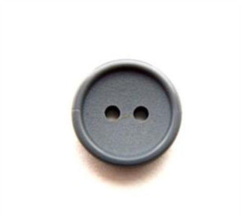 B13524 14mm Light Grey Matt Centre 2 Hole Button - Ribbonmoon