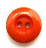 B5083 16mm Deep Orange High Gloss 2 Hole Button - Ribbonmoon