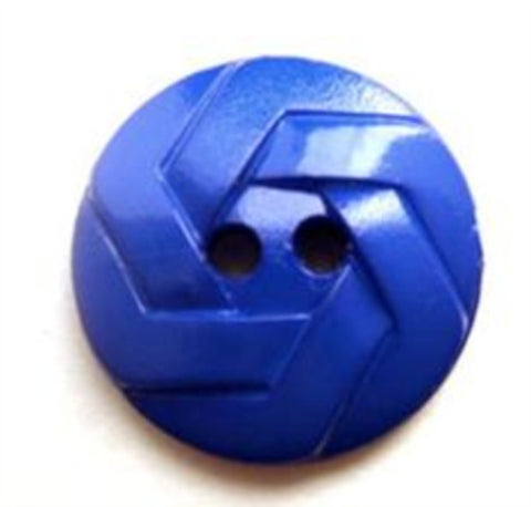 B8851 19mm Royal Blue Matt and Gloss 2 Hole Button - Ribbonmoon