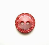 B9054 11mm Plum Wine Polyester Mill Edge 2 Hole Button