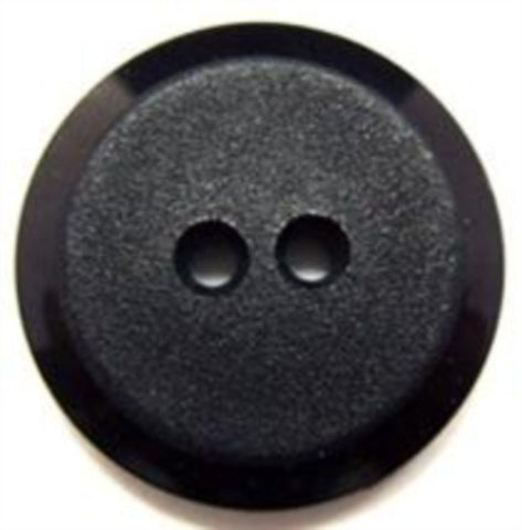 B15981 22mm Black Matt Centre 2 Hole Button - Ribbonmoon