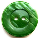 B13337 22mm Tonal Emerald Green Semi Pearlised 2 Hole Button - Ribbonmoon