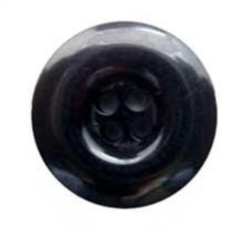 B2113 17mm Black Chunky Gloss 4 Hole Button - Ribbonmoon