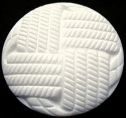 B17667 39mm White Textured Shank Button - Ribbonmoon