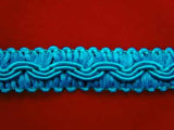 FT205 15mm Azure Blue Cord Decorated Braid Trimming