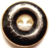 B7461 28mm Stone Brown and Naturals Chunky High Gloss 2 Hole Button - Ribbonmoon