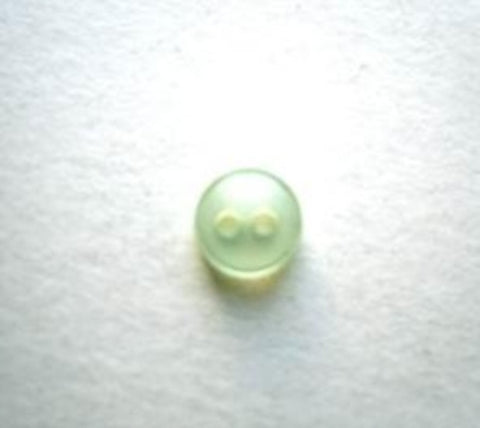 B17058 6mm Pale Mint Green Polyester Small 2 Hole Dolls Button - Ribbonmoon