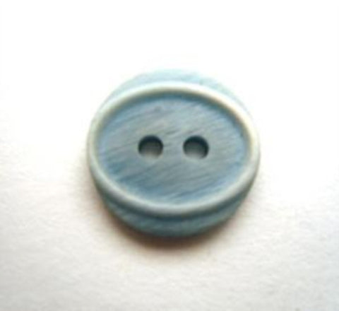 B11547 15mm Frosted Saxe Blue Matt Oval Centre 2 Hole Button - Ribbonmoon