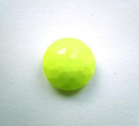 B12477 11mm Fluorescent Green Domed Honeycomb Shank Button