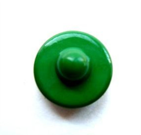 B9571 16mm Deep Green Gloss Shank Button with a Domed Centre - Ribbonmoon